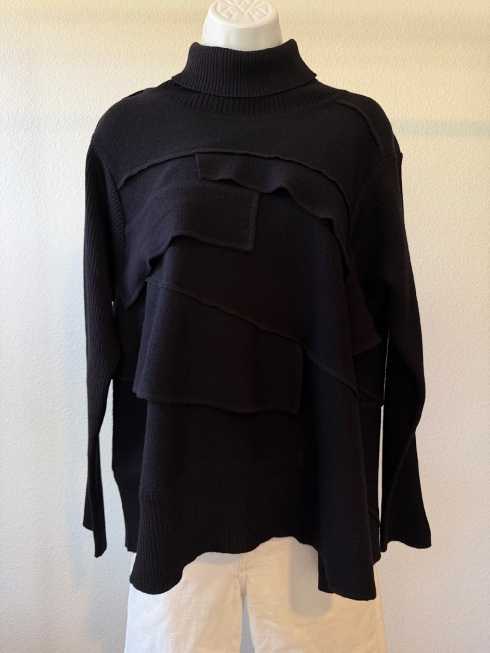 Moyuru Asymmetrical Wool Turtleneck Sweater